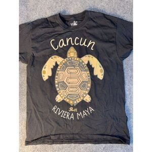 Pier 27 T Shirt Men's‎ L Black Back Rules Relax Unwind Enjoy Cancun Riviera Maya